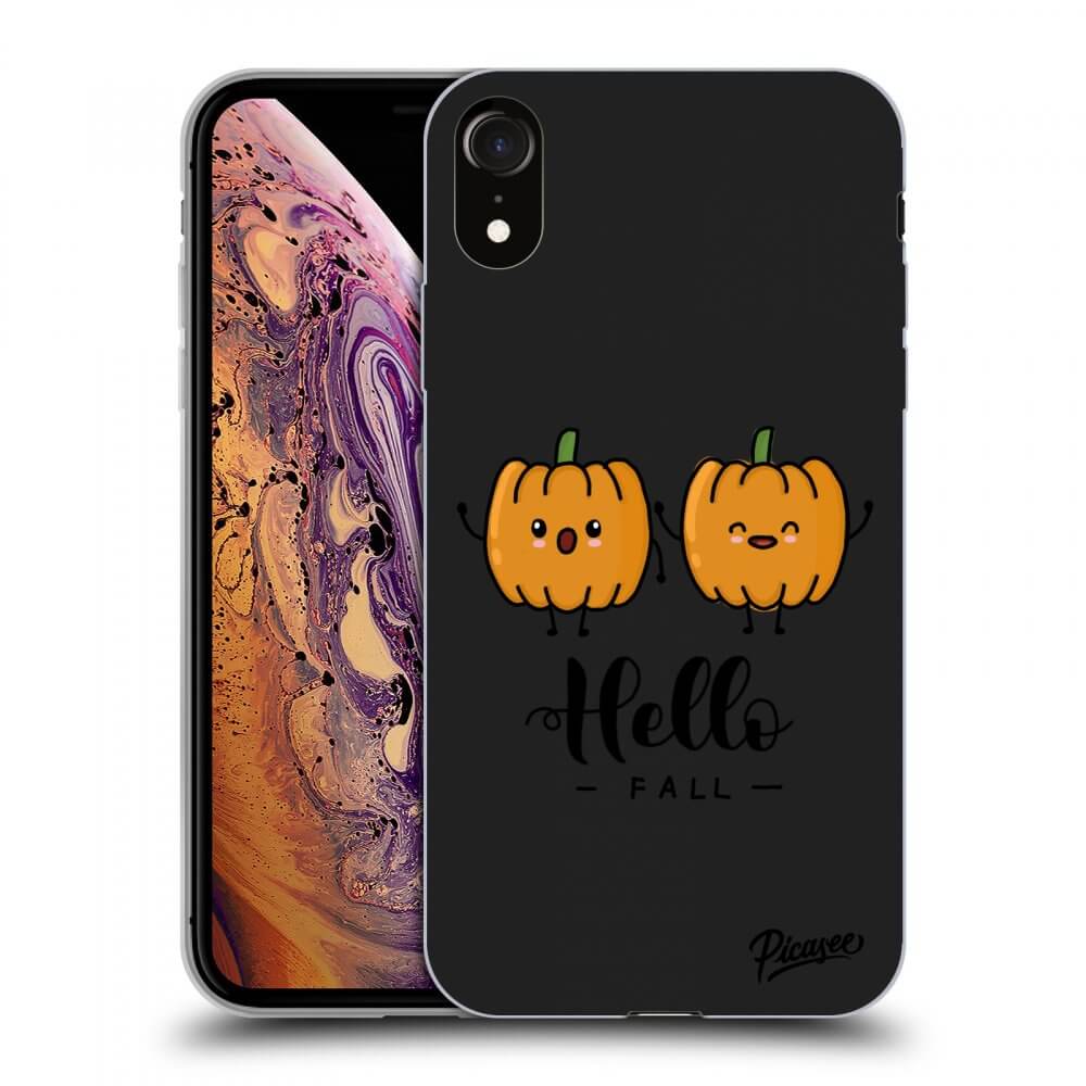 Picasee silikónový čierny obal pre Apple iPhone XR - Hallo Fall