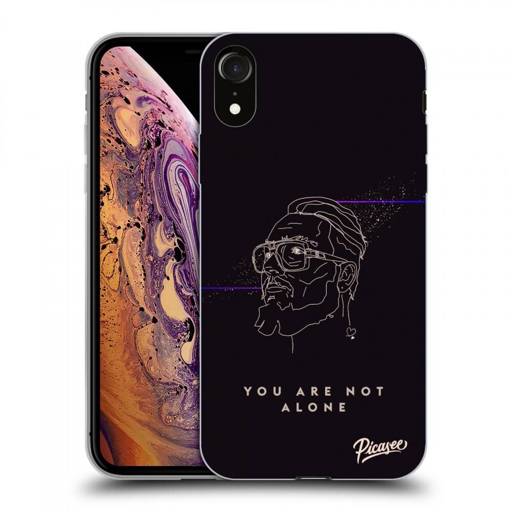 Picasee silikónový čierny obal pre Apple iPhone XR - You are not alone