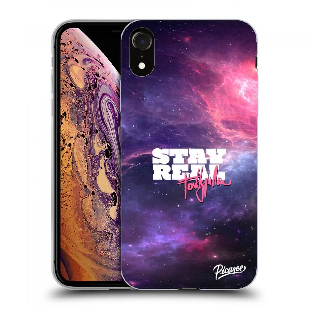 Picasee silikónový čierny obal pre Apple iPhone XR - Stay Real