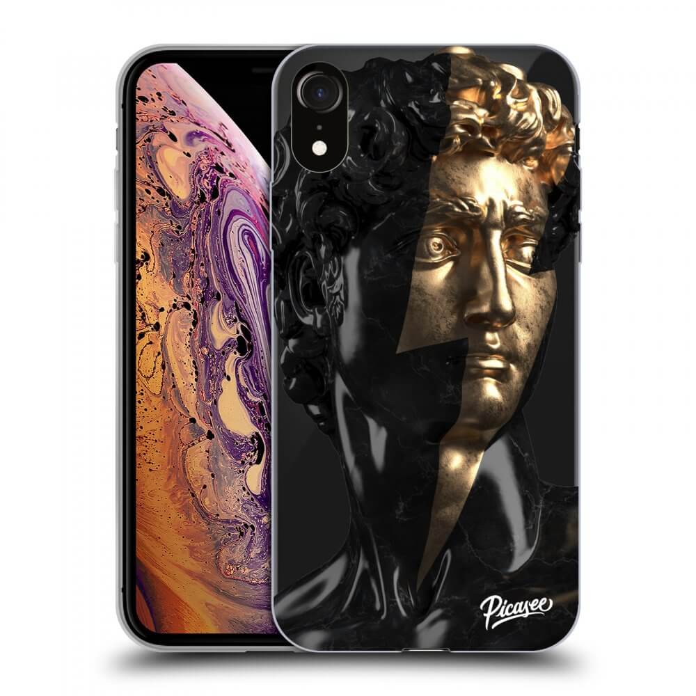 Picasee silikónový prehľadný obal pre Apple iPhone XR - Wildfire - Black