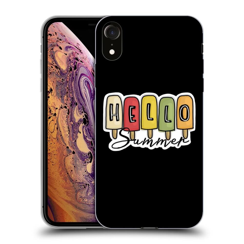 Picasee silikónový čierny obal pre Apple iPhone XR - Ice Cream