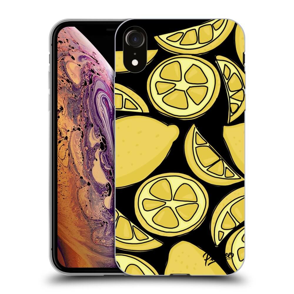 Picasee silikónový čierny obal pre Apple iPhone XR - Lemon