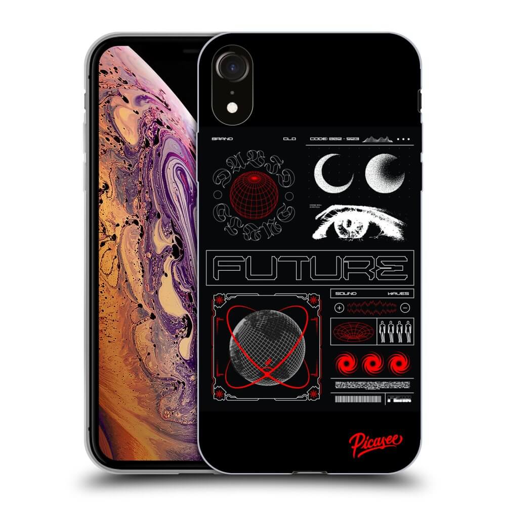 Picasee silikónový čierny obal pre Apple iPhone XR - WAVES