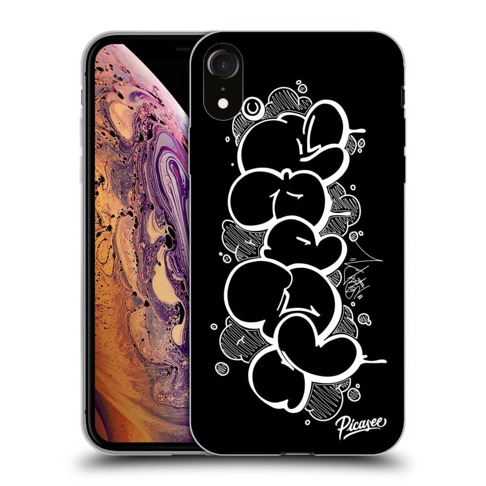 Picasee silikónový čierny obal pre Apple iPhone XR - Throw UP