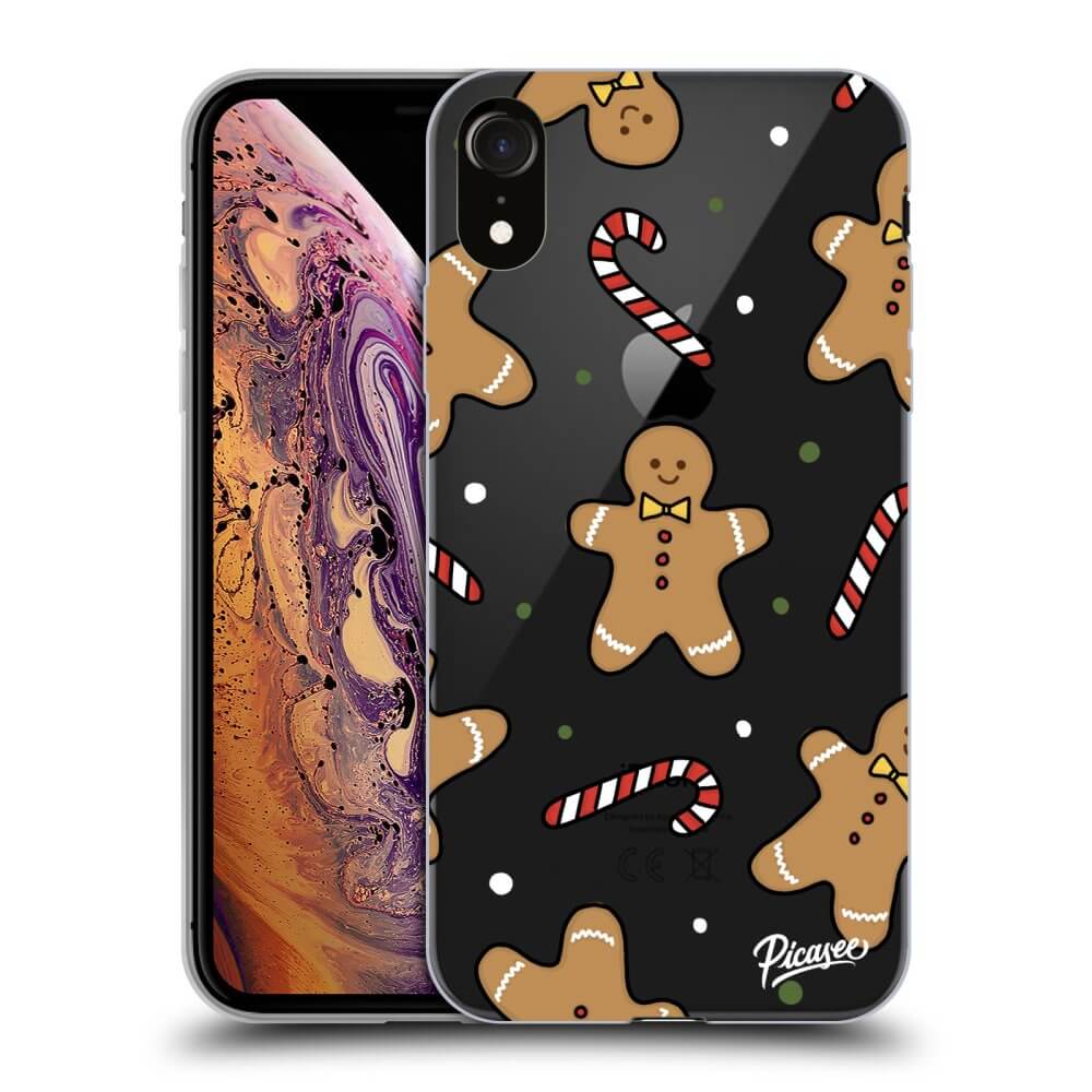 Picasee silikónový prehľadný obal pre Apple iPhone XR - Gingerbread