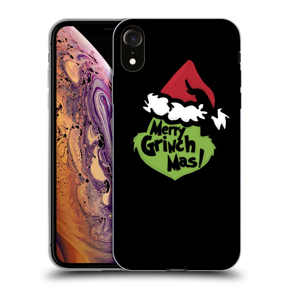 Picasee silikónový čierny obal pre Apple iPhone XR - Grinch 2