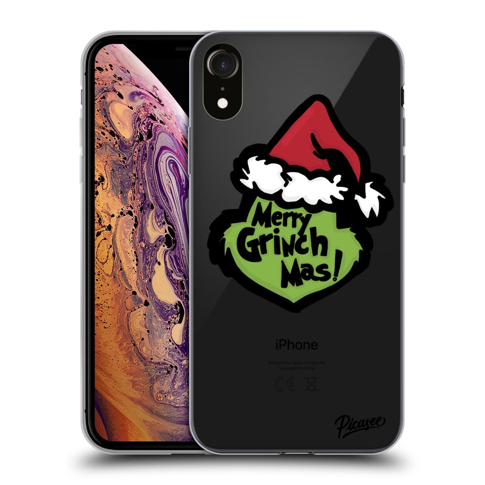 Picasee silikónový prehľadný obal pre Apple iPhone XR - Grinch 2
