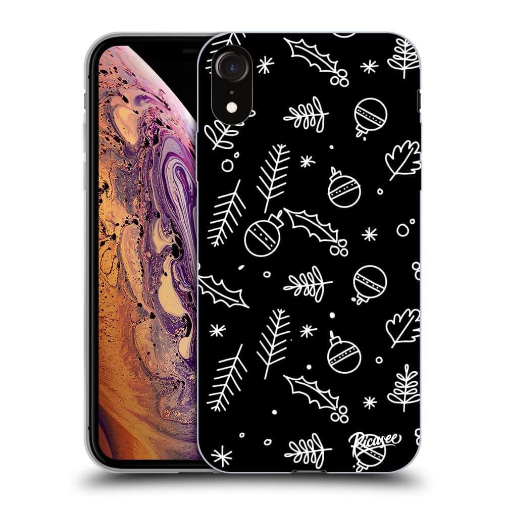 Picasee silikónový čierny obal pre Apple iPhone XR - Mistletoe
