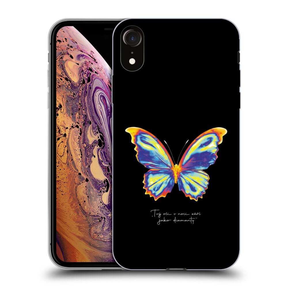 Picasee silikónový čierny obal pre Apple iPhone XR - Diamanty Black