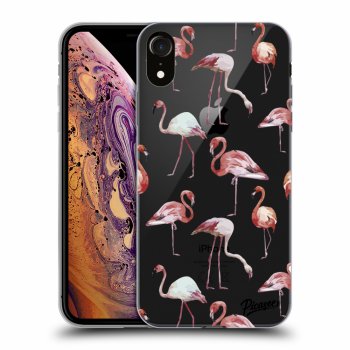 Picasee silikónový prehľadný obal pre Apple iPhone XR - Flamingos
