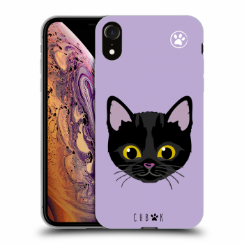 Picasee silikónový čierny obal pre Apple iPhone XR - Chybí mi kočky - Fialová