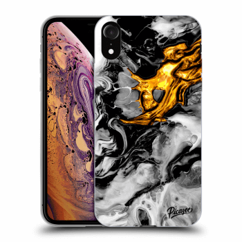 Obal pre Apple iPhone XR - Black Gold 2