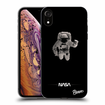 Picasee silikónový čierny obal pre Apple iPhone XR - Astronaut Minimal
