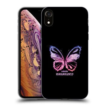 Picasee silikónový čierny obal pre Apple iPhone XR - Diamanty Purple
