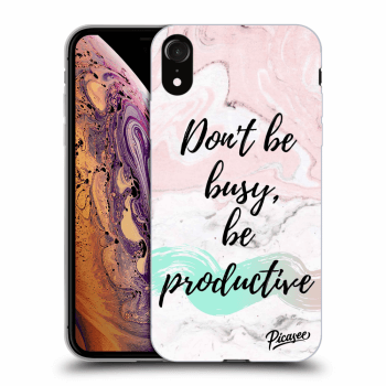 Picasee silikónový čierny obal pre Apple iPhone XR - Don't be busy, be productive