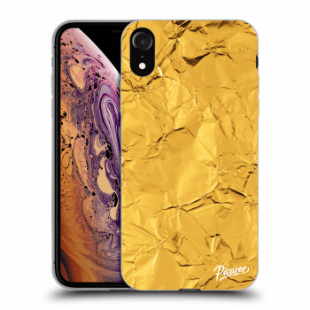 Picasee silikónový prehľadný obal pre Apple iPhone XR - Gold