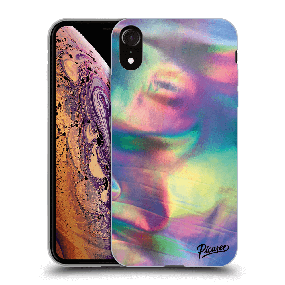 Picasee silikónový čierny obal pre Apple iPhone XR - Holo