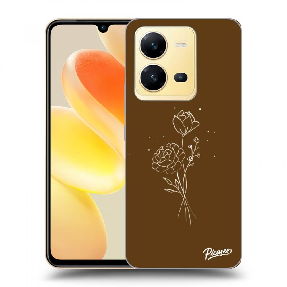 Picasee ULTIMATE CASE pro Vivo X80 Lite - Brown flowers