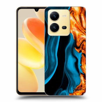 Picasee silikónový čierny obal pre Vivo X80 Lite - Gold blue