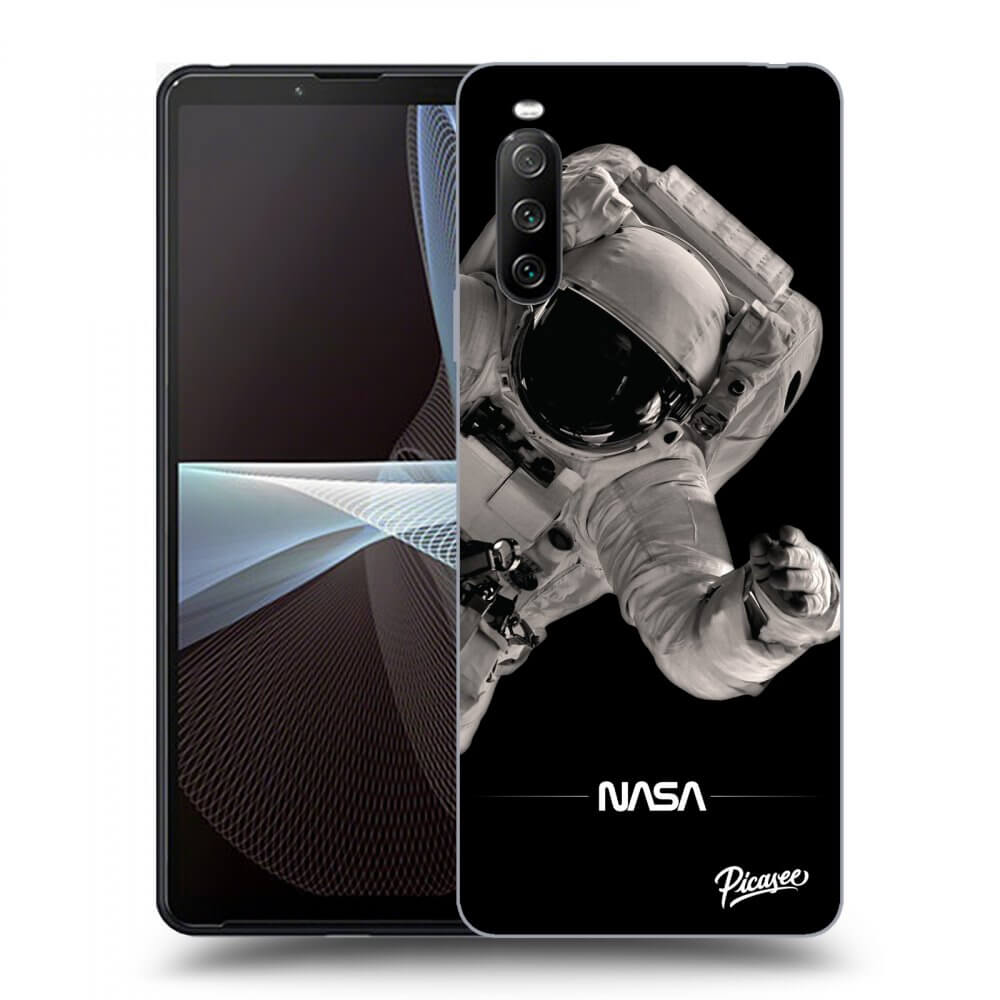 Picasee silikónový čierny obal pre Sony Xperia 10 III - Astronaut Big