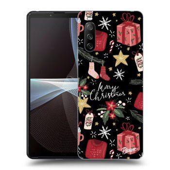 Picasee silikónový čierny obal pre Sony Xperia 10 III - Christmas