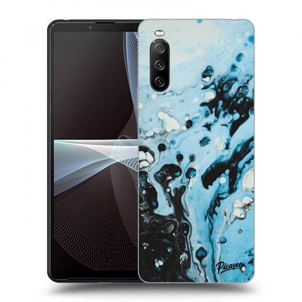 Picasee silikónový čierny obal pre Sony Xperia 10 III - Organic blue