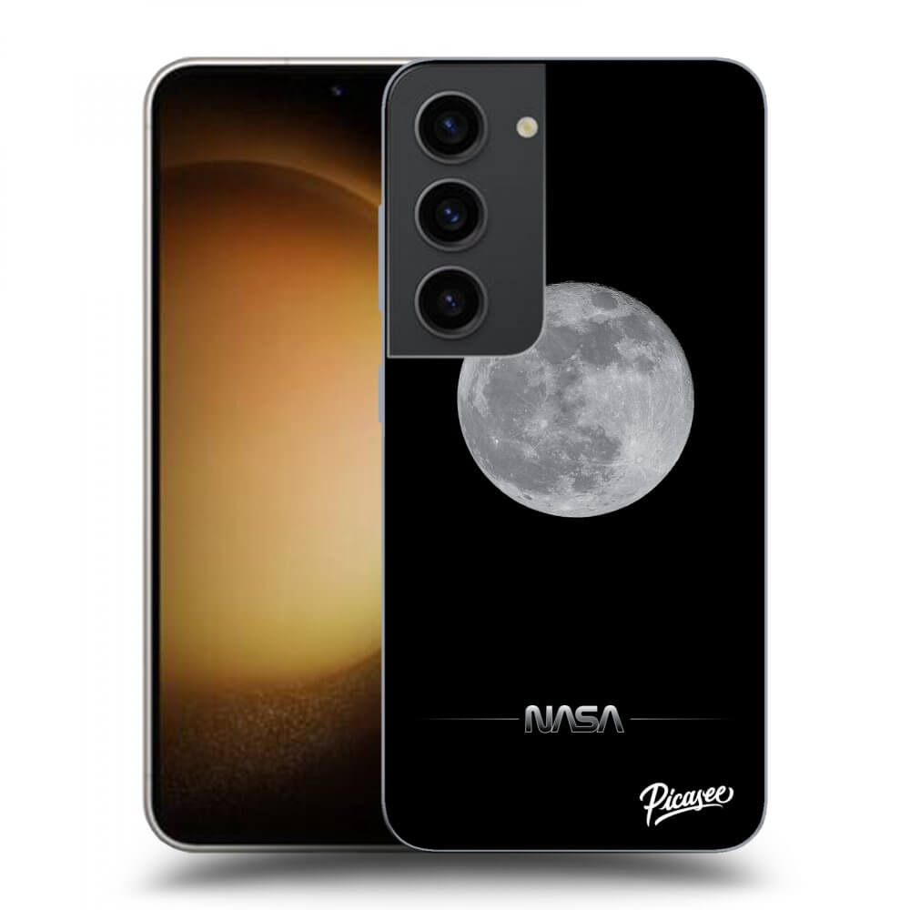 Picasee silikónový čierny obal pre Samsung Galaxy S23 5G - Moon Minimal
