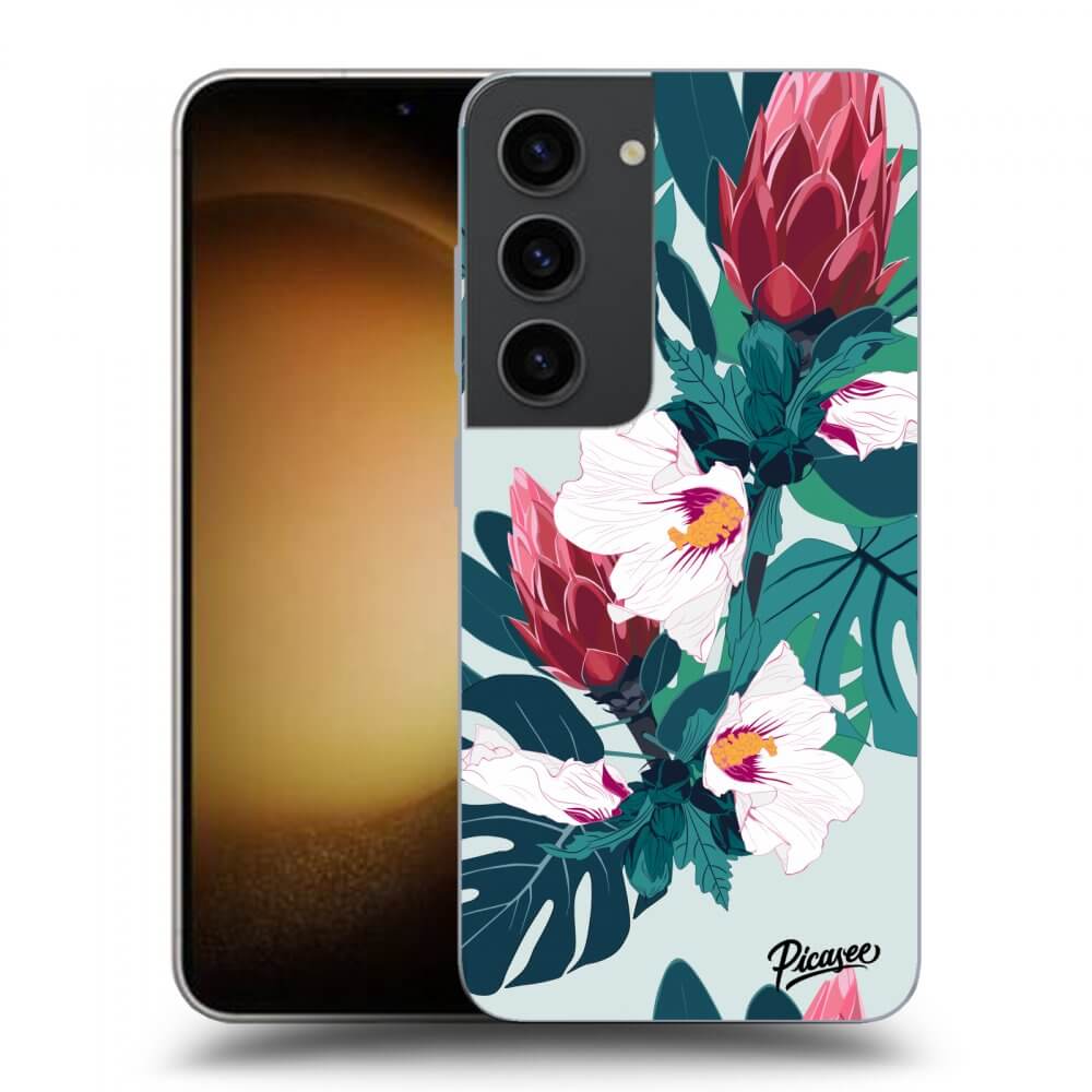Picasee silikónový čierny obal pre Samsung Galaxy S23 5G - Rhododendron