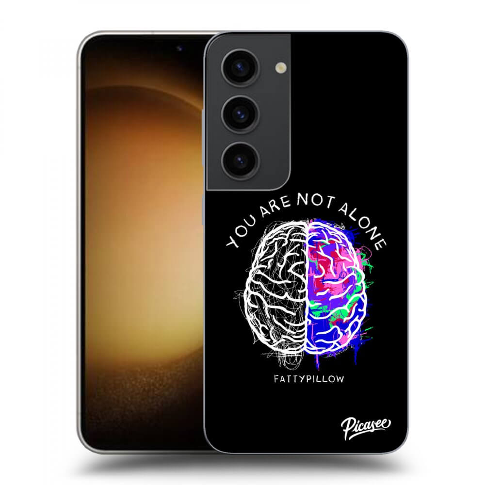 Picasee silikónový prehľadný obal pre Samsung Galaxy S23 5G - Brain - White