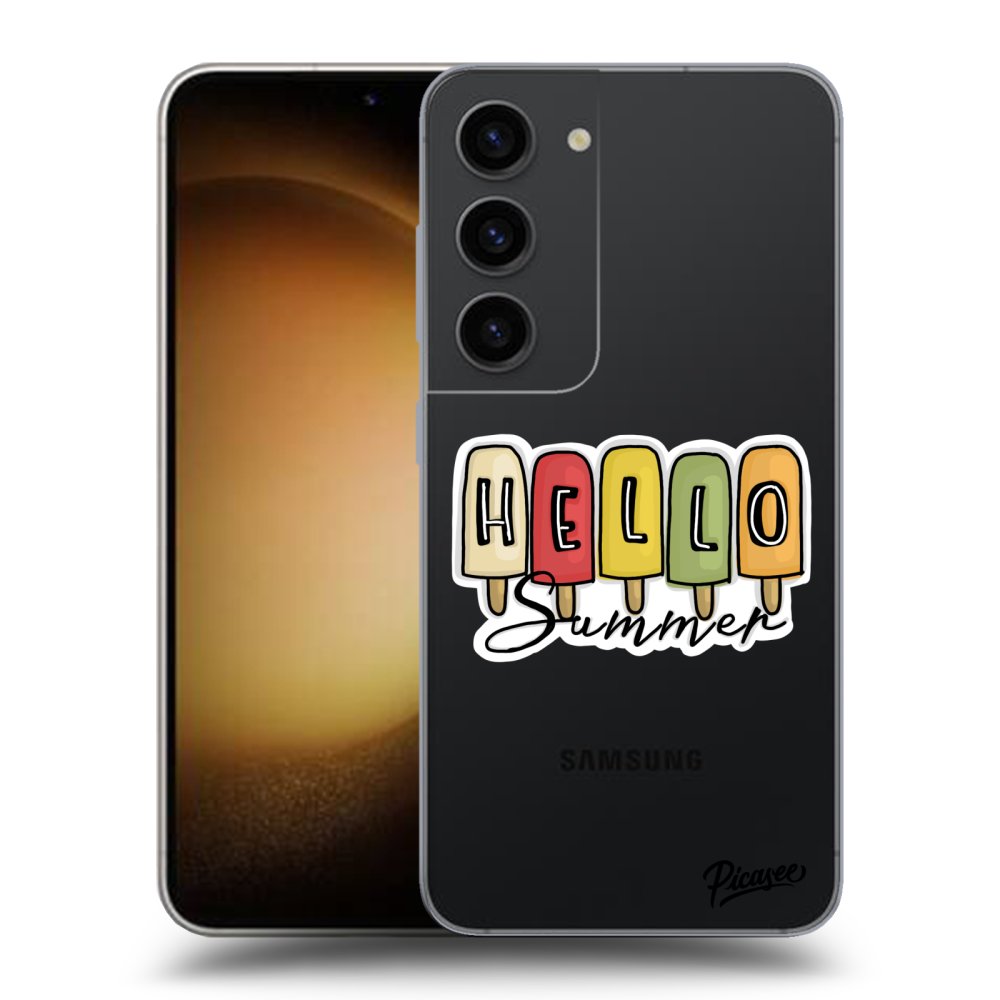 Picasee silikónový prehľadný obal pre Samsung Galaxy S23 5G - Ice Cream