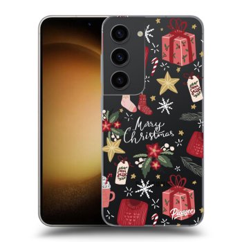 Picasee silikónový prehľadný obal pre Samsung Galaxy S23 5G - Christmas