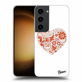 Picasee silikónový čierny obal pre Samsung Galaxy S23 5G - Big heart