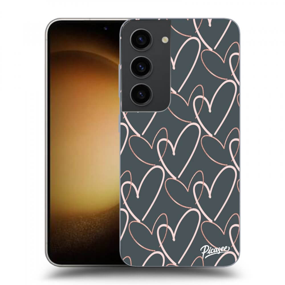 Picasee silikónový čierny obal pre Samsung Galaxy S23 5G - Lots of love