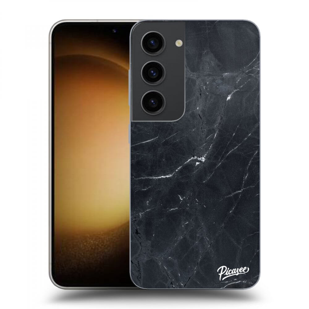 Picasee silikónový čierny obal pre Samsung Galaxy S23 5G - Black marble