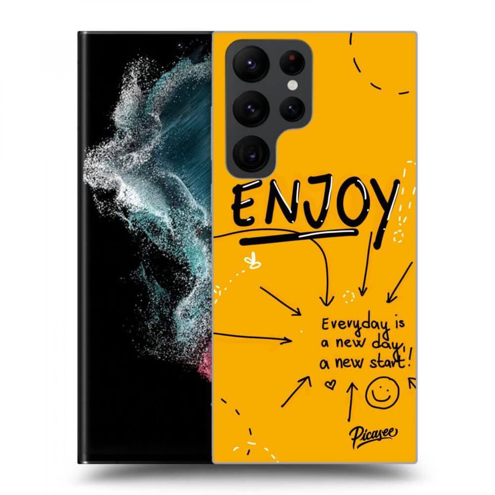 Picasee silikónový prehľadný obal pre Samsung Galaxy S23 Ultra 5G - Enjoy