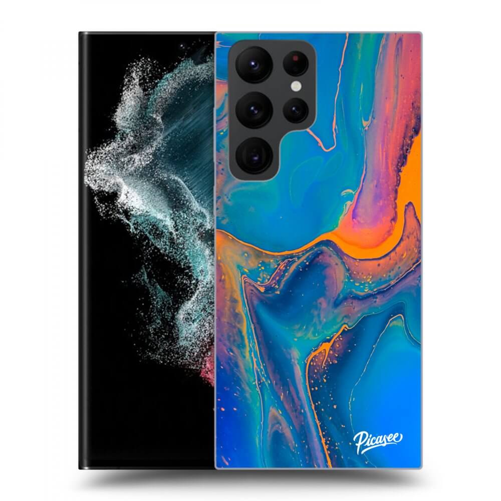 Picasee silikónový prehľadný obal pre Samsung Galaxy S23 Ultra 5G - Rainbow