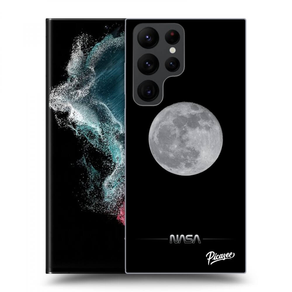 Picasee silikónový čierny obal pre Samsung Galaxy S23 Ultra 5G - Moon Minimal
