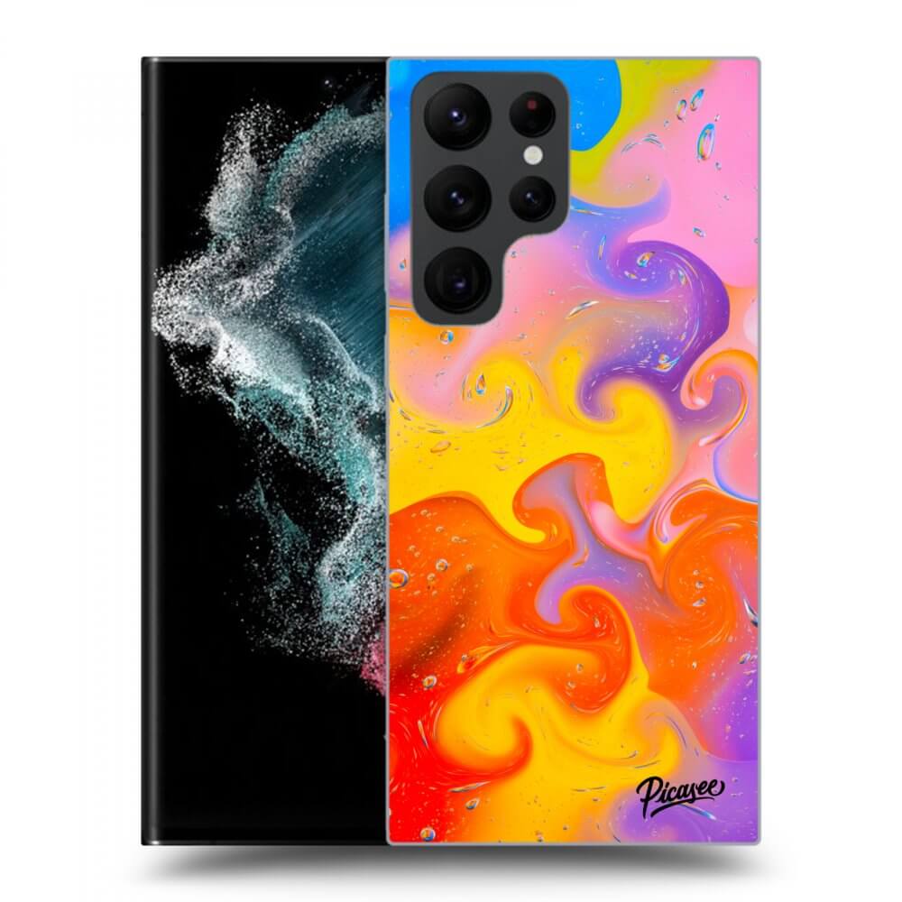 Picasee silikónový prehľadný obal pre Samsung Galaxy S23 Ultra 5G - Bubbles