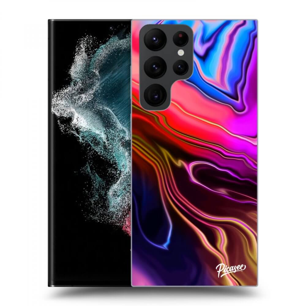 Picasee silikónový prehľadný obal pre Samsung Galaxy S23 Ultra 5G - Electric