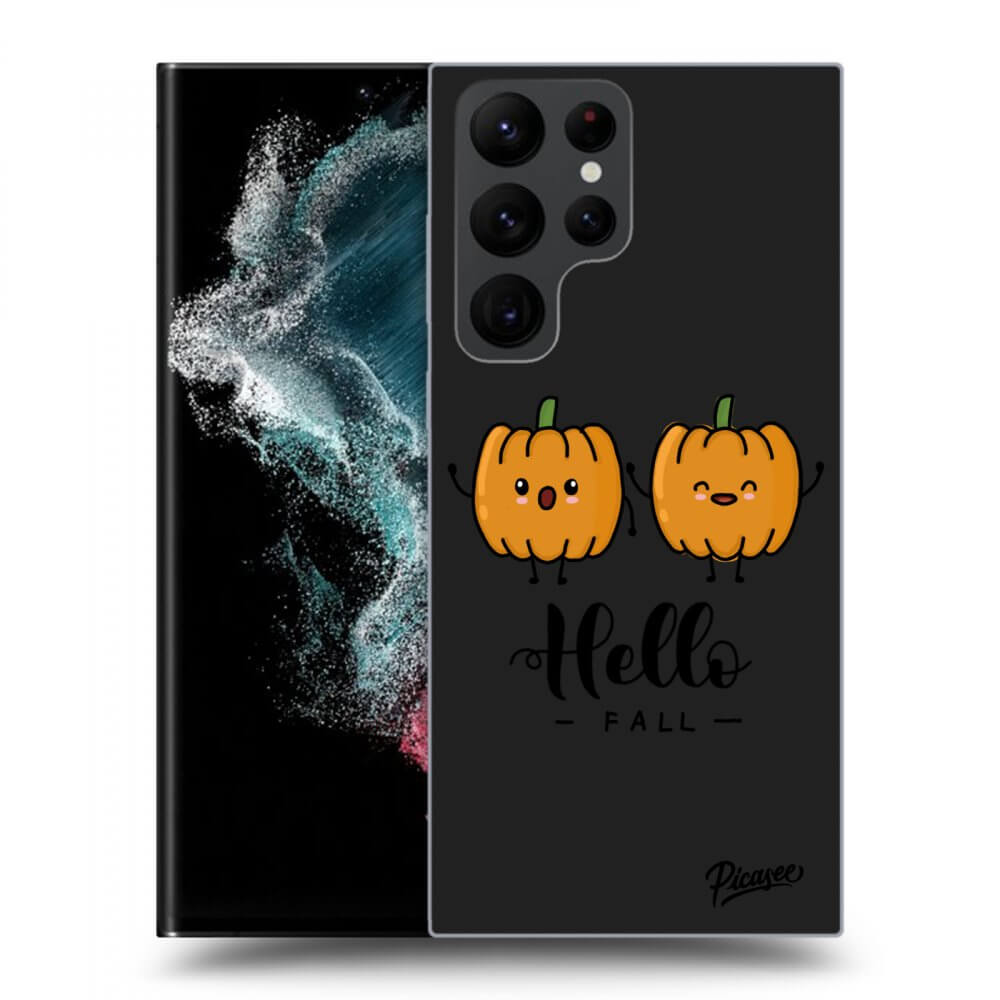 Picasee silikónový čierny obal pre Samsung Galaxy S23 Ultra 5G - Hallo Fall