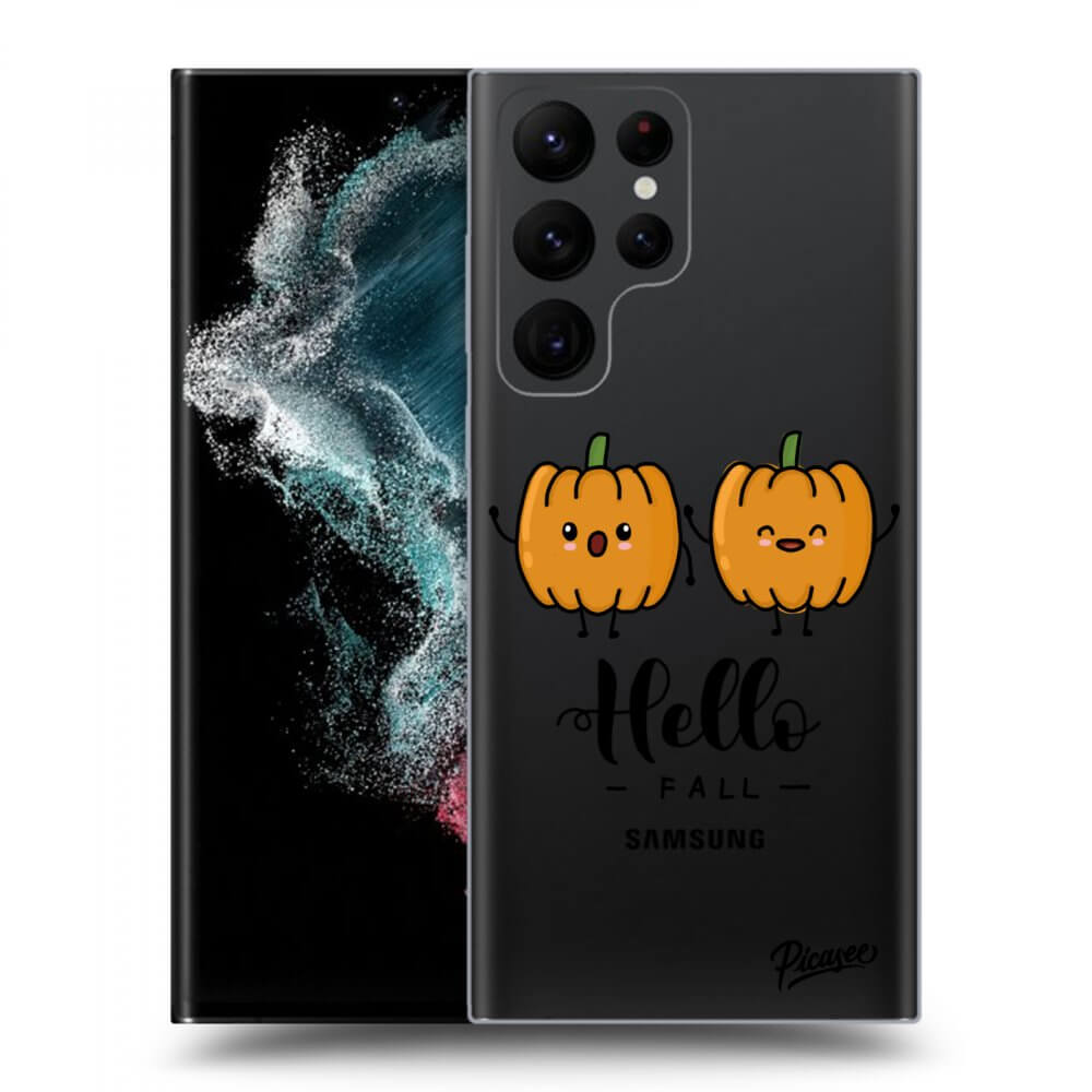 Picasee silikónový prehľadný obal pre Samsung Galaxy S23 Ultra 5G - Hallo Fall