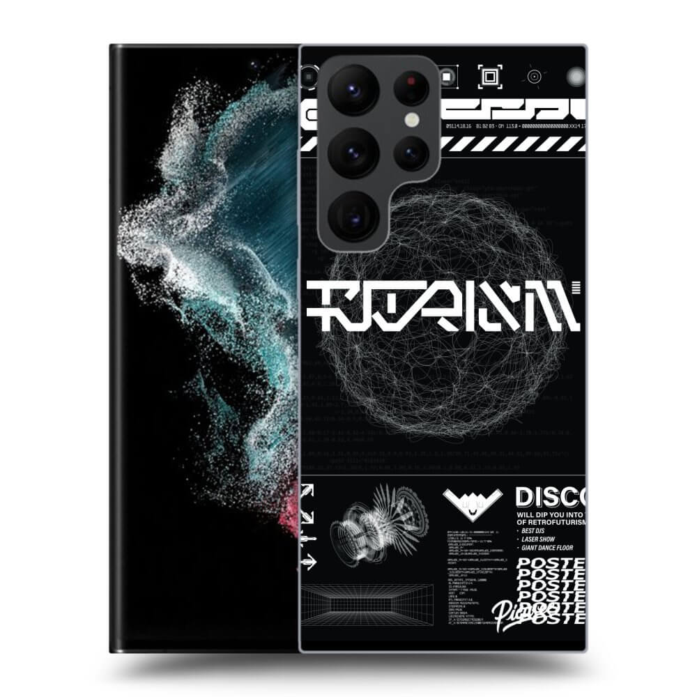 Picasee silikónový prehľadný obal pre Samsung Galaxy S23 Ultra 5G - BLACK DISCO