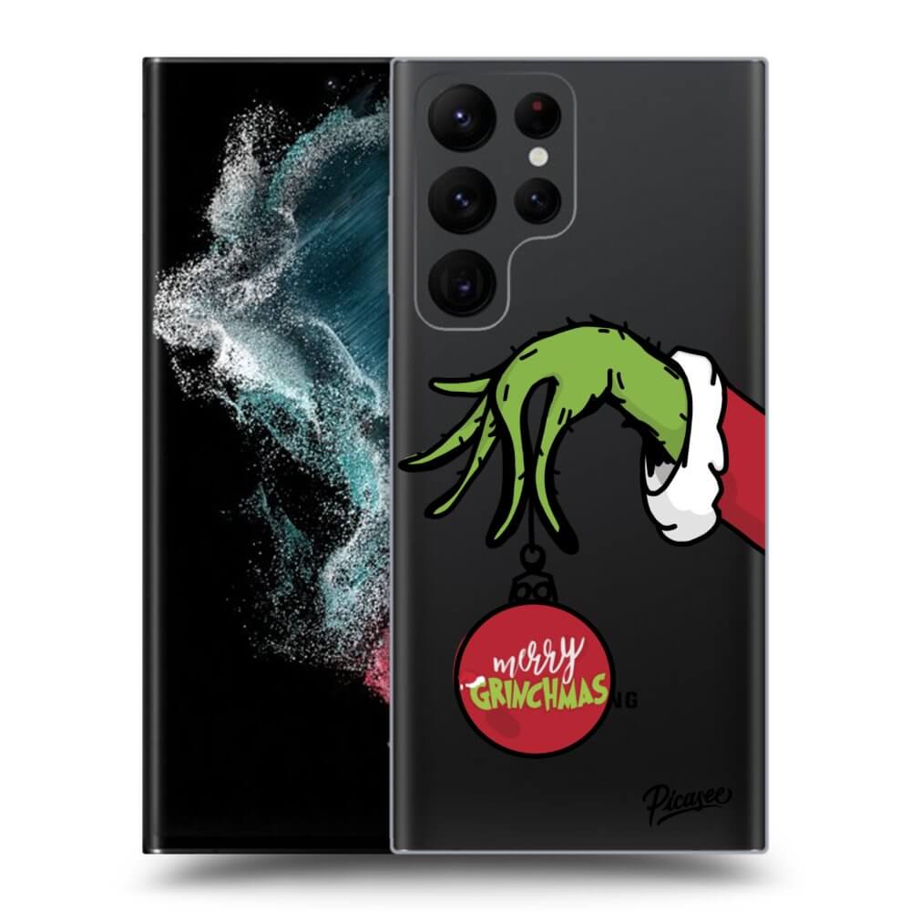 Picasee silikónový prehľadný obal pre Samsung Galaxy S23 Ultra 5G - Grinch