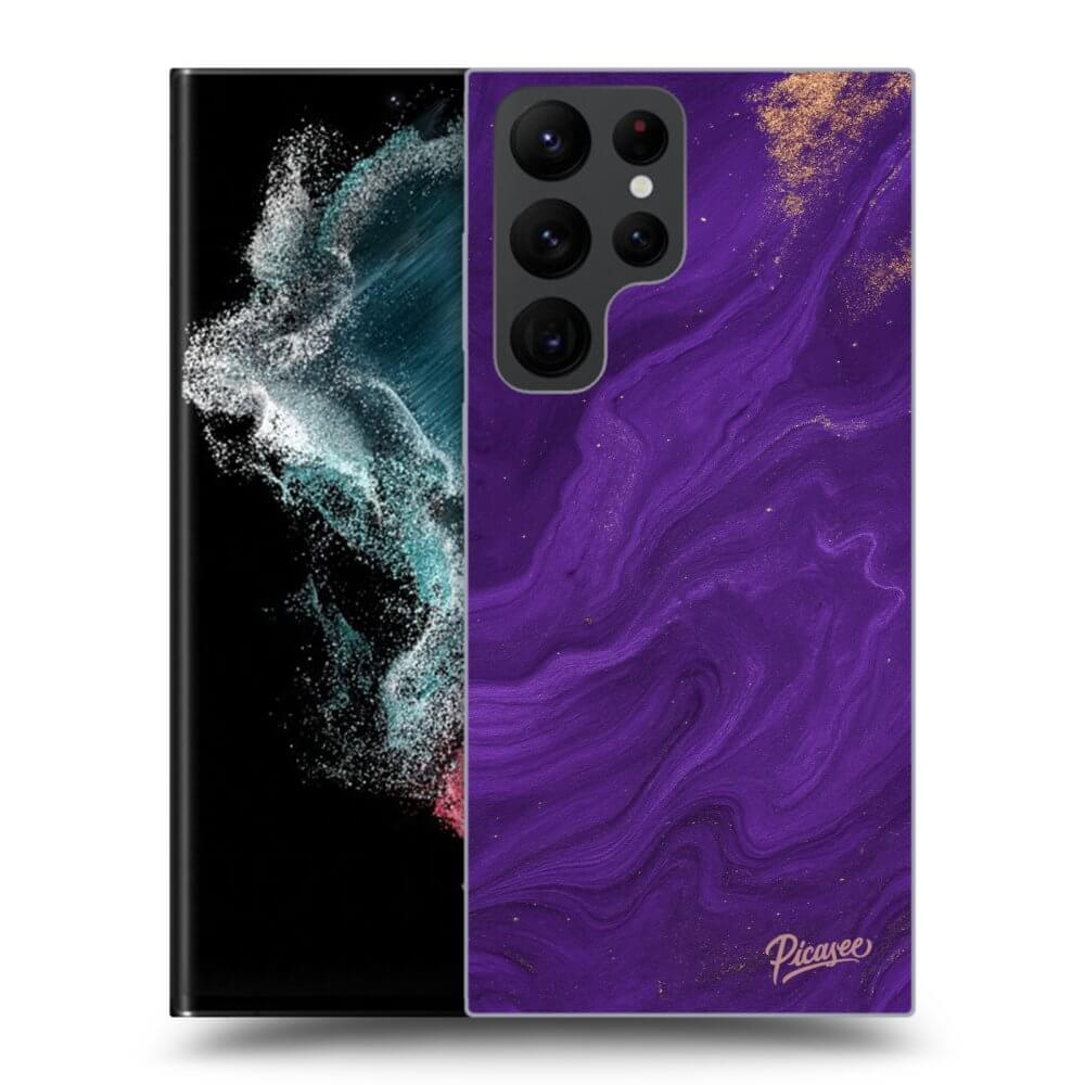 Picasee silikónový prehľadný obal pre Samsung Galaxy S23 Ultra 5G - Purple