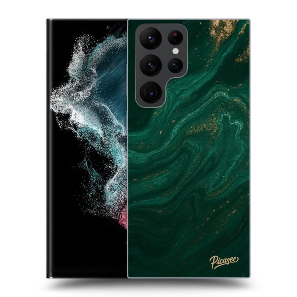 Picasee silikónový prehľadný obal pre Samsung Galaxy S23 Ultra 5G - Green