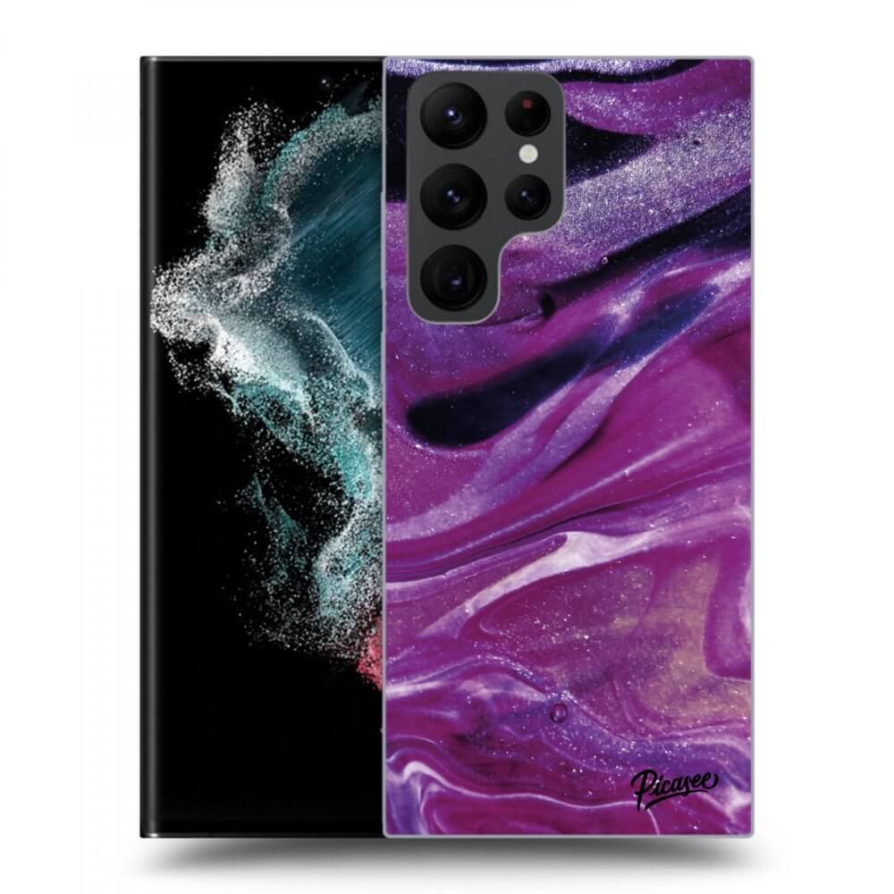 Picasee ULTIMATE CASE PowerShare pro Samsung Galaxy S23 Ultra 5G - Purple glitter