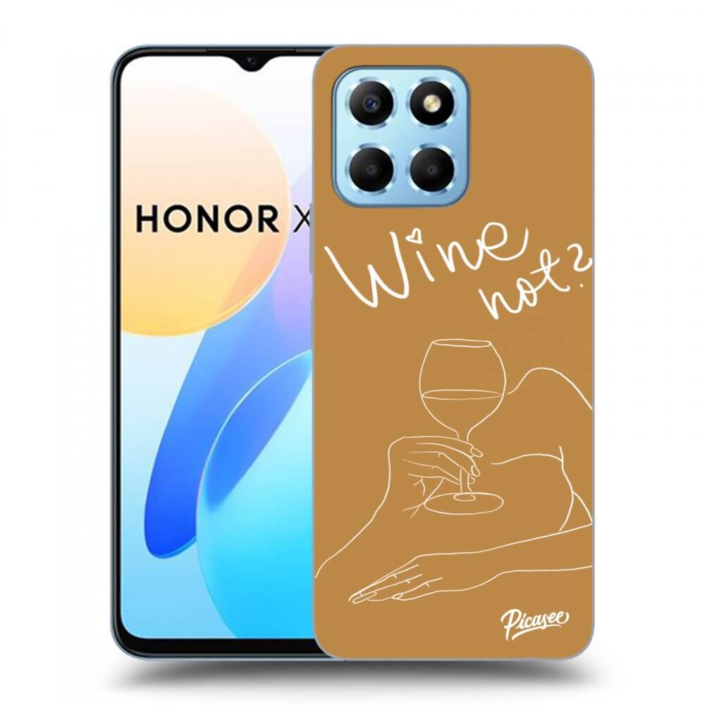 Picasee silikónový prehľadný obal pre Honor X8 5G - Wine not