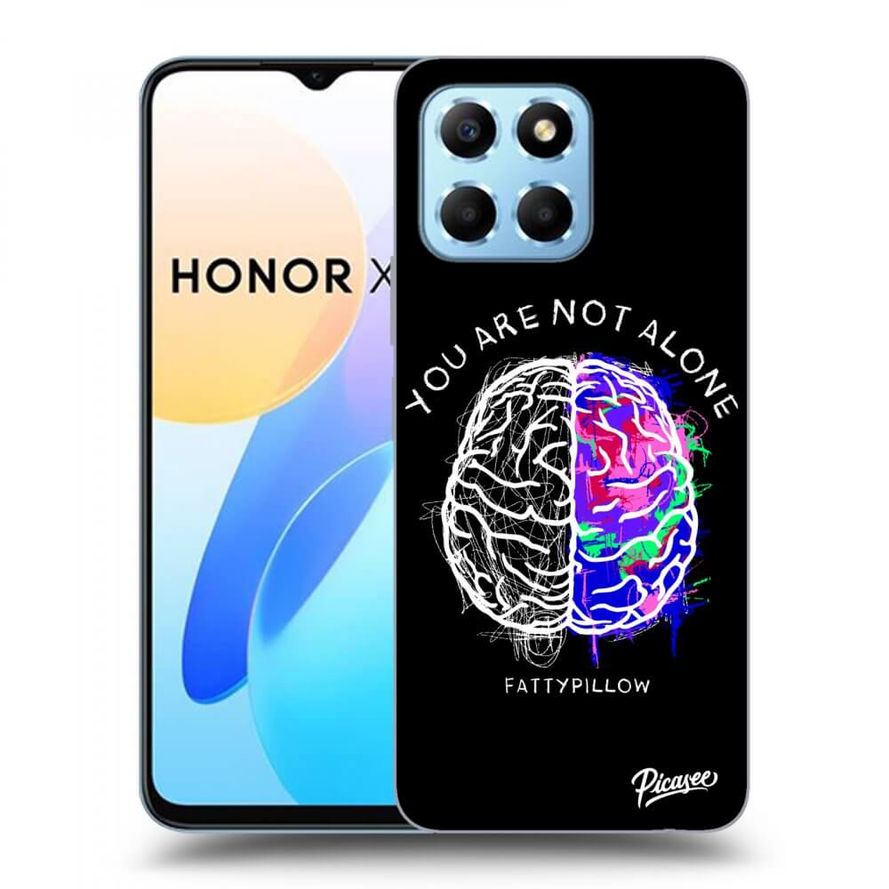 Picasee silikónový čierny obal pre Honor X8 5G - Brain - White