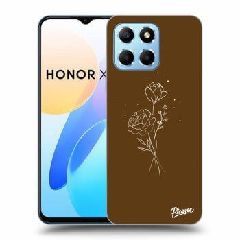 Obal pre Honor X8 5G - Brown flowers