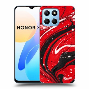 Picasee silikónový čierny obal pre Honor X8 5G - Red black